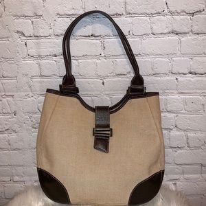 Longchamp Olympe Tweed & Leather Purse